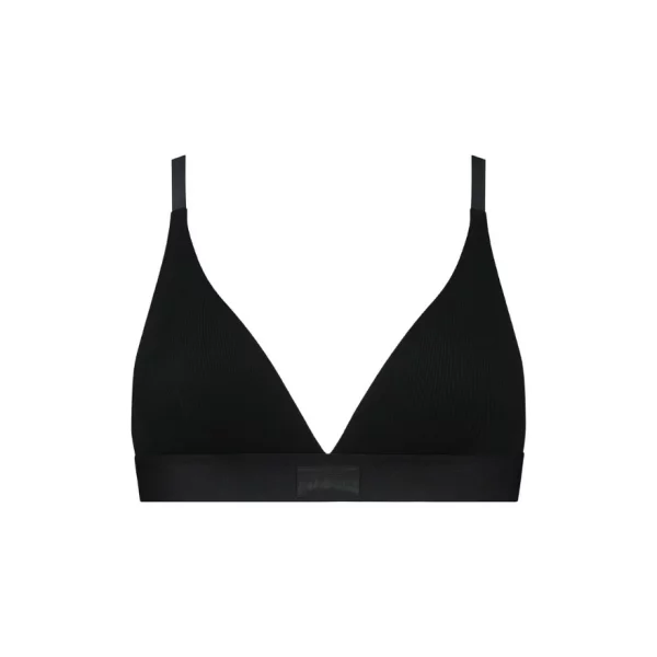 Natural-Rib-Triangle-Bra-Top-Black